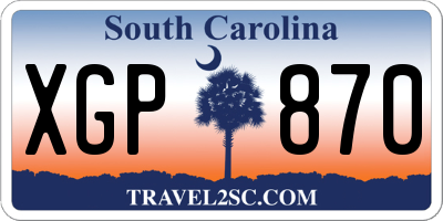SC license plate XGP870