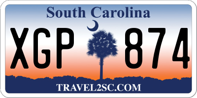 SC license plate XGP874