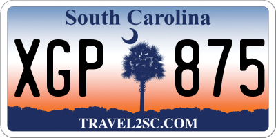 SC license plate XGP875