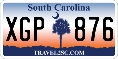 SC license plate XGP876