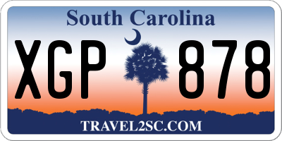 SC license plate XGP878