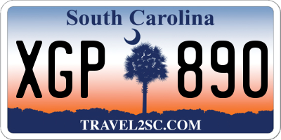 SC license plate XGP890