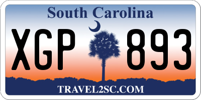 SC license plate XGP893