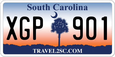 SC license plate XGP901