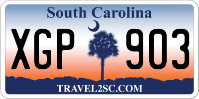 SC license plate XGP903