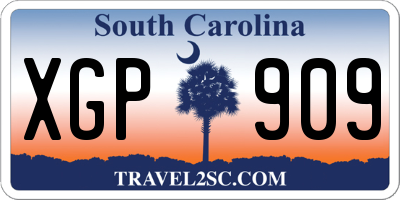 SC license plate XGP909