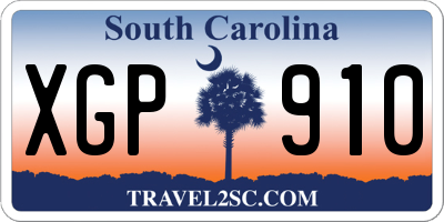 SC license plate XGP910