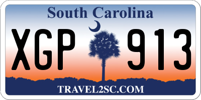 SC license plate XGP913