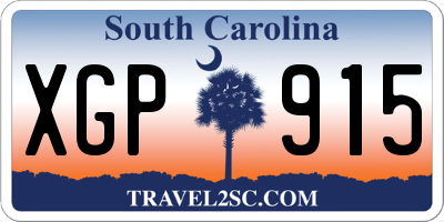 SC license plate XGP915