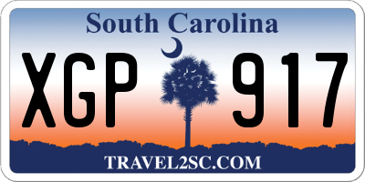 SC license plate XGP917