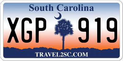 SC license plate XGP919