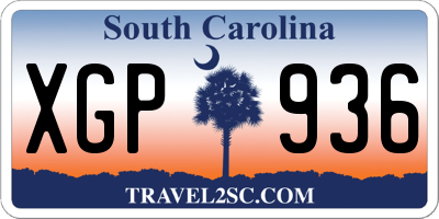 SC license plate XGP936
