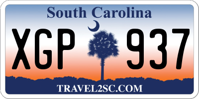 SC license plate XGP937