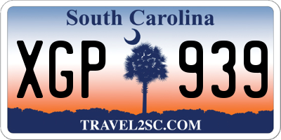 SC license plate XGP939