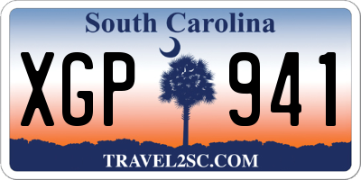SC license plate XGP941