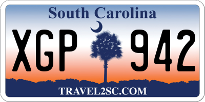 SC license plate XGP942