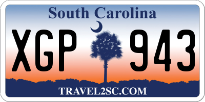 SC license plate XGP943
