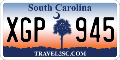 SC license plate XGP945
