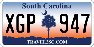 SC license plate XGP947