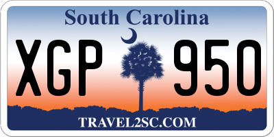 SC license plate XGP950