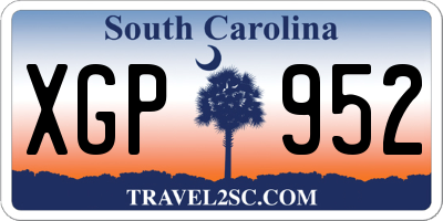 SC license plate XGP952