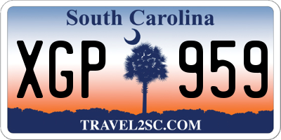 SC license plate XGP959