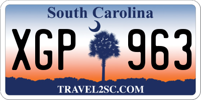 SC license plate XGP963