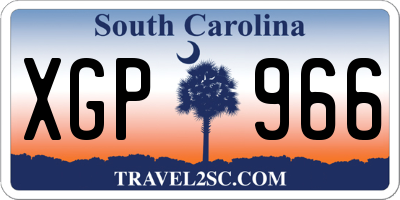 SC license plate XGP966