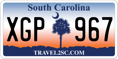 SC license plate XGP967