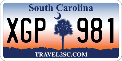 SC license plate XGP981