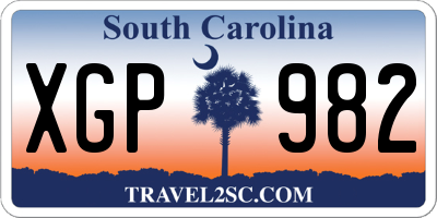 SC license plate XGP982