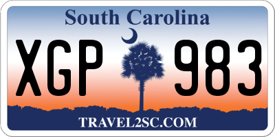 SC license plate XGP983