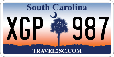 SC license plate XGP987