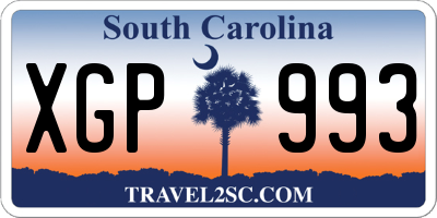 SC license plate XGP993