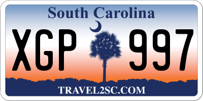 SC license plate XGP997