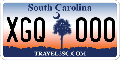 SC license plate XGQ000