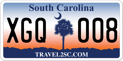 SC license plate XGQ008