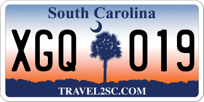 SC license plate XGQ019