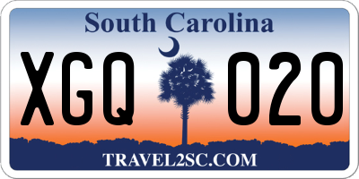 SC license plate XGQ020