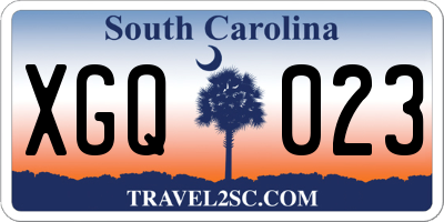 SC license plate XGQ023