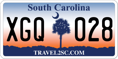 SC license plate XGQ028