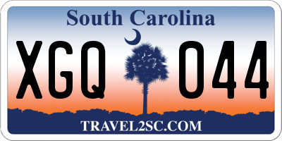 SC license plate XGQ044