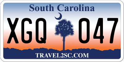 SC license plate XGQ047