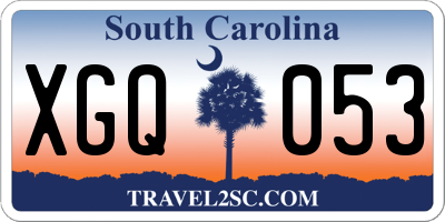 SC license plate XGQ053