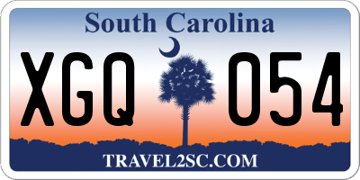 SC license plate XGQ054