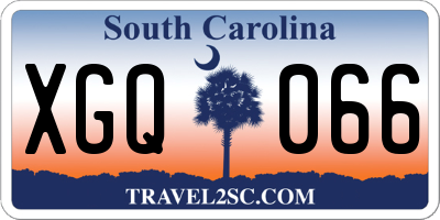 SC license plate XGQ066