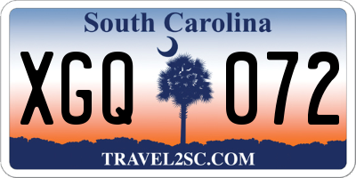 SC license plate XGQ072