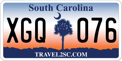 SC license plate XGQ076