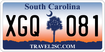 SC license plate XGQ081