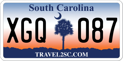 SC license plate XGQ087